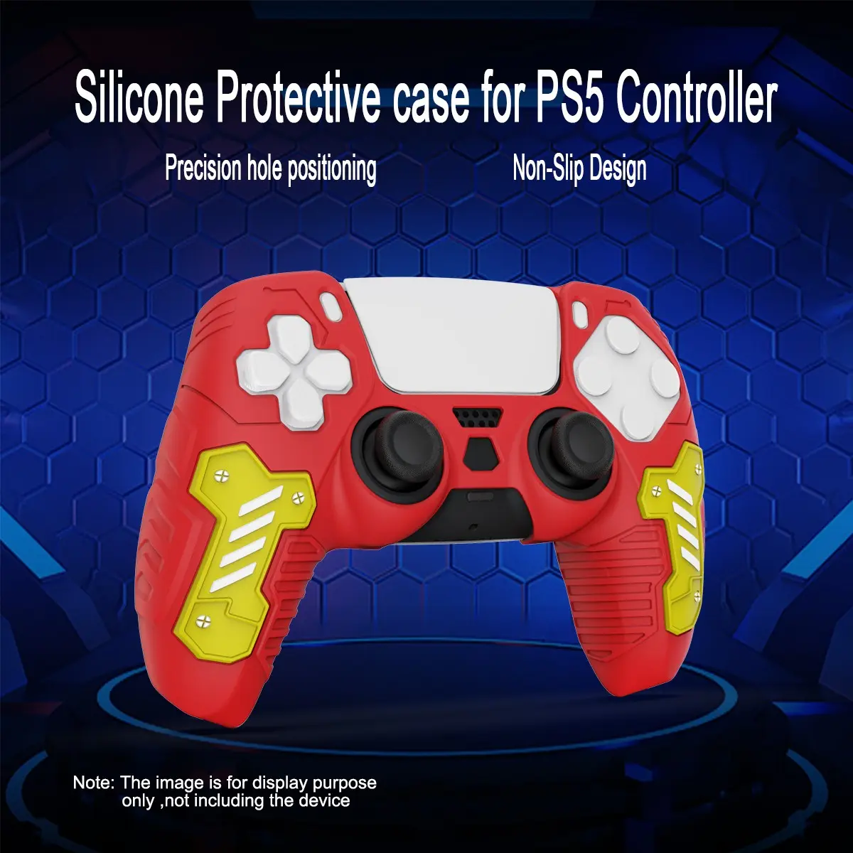 Ps5 Controller Case, Mech Design, Three-Color Protective Cover, Anti-Slip, Shockproof, Scratch-Resistant, Sweat-Proof, Enhanced Grip