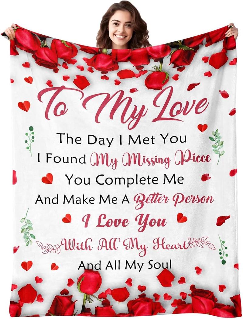 Gifts for Her Wife Girlfriend - to My Love Blanket - Anniversary Romantic Gift for Women - I Love You Gifts for Her - Wife Girlfriend Birthday Gift Ideas - Christmas & Valentines Day - 50"x60"