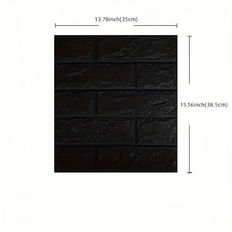 3D Wall Sticker Panel, Self-adhesive Waterproof Foam Brick Wallpaper, Easy Install Durable Design Wall Decor for Living Room & Bathroom