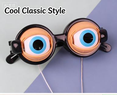 Creative Blinking Mechanism, Crazy Eyes, Halloween, Casual Style, Self-made Funny Glasses Gift