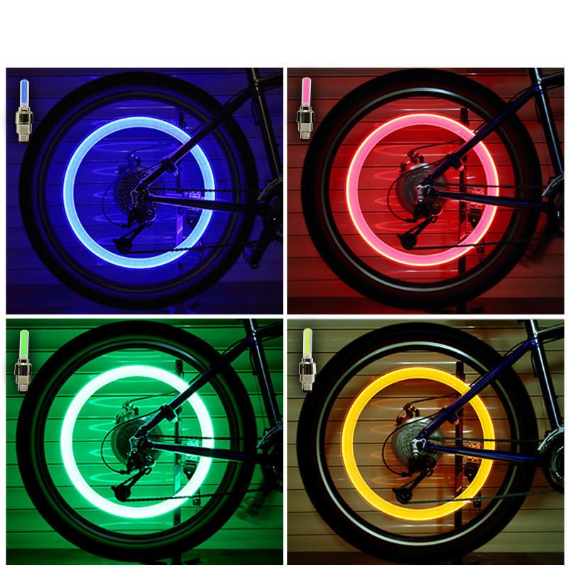 Bicycle Air Nozzle Light Glow Rod Wheel Tire Light Hot Wheels Cycling Equipment Mountain Bike Valve Light