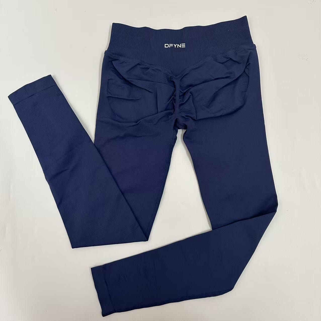 Dfyne Impact High-waist women's tight-fitting trousers and seamless yoga pants, suitable for sports, cycling and outdoor activities.