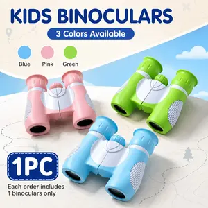8x21 HD Compact Binoculars High Resolution | Pocket Mini Binocular for Bird Watching Camping Hiking Hunting Sports Safari, Multicolor Blue Pink Green, Ideal Easter Outdoor Gift