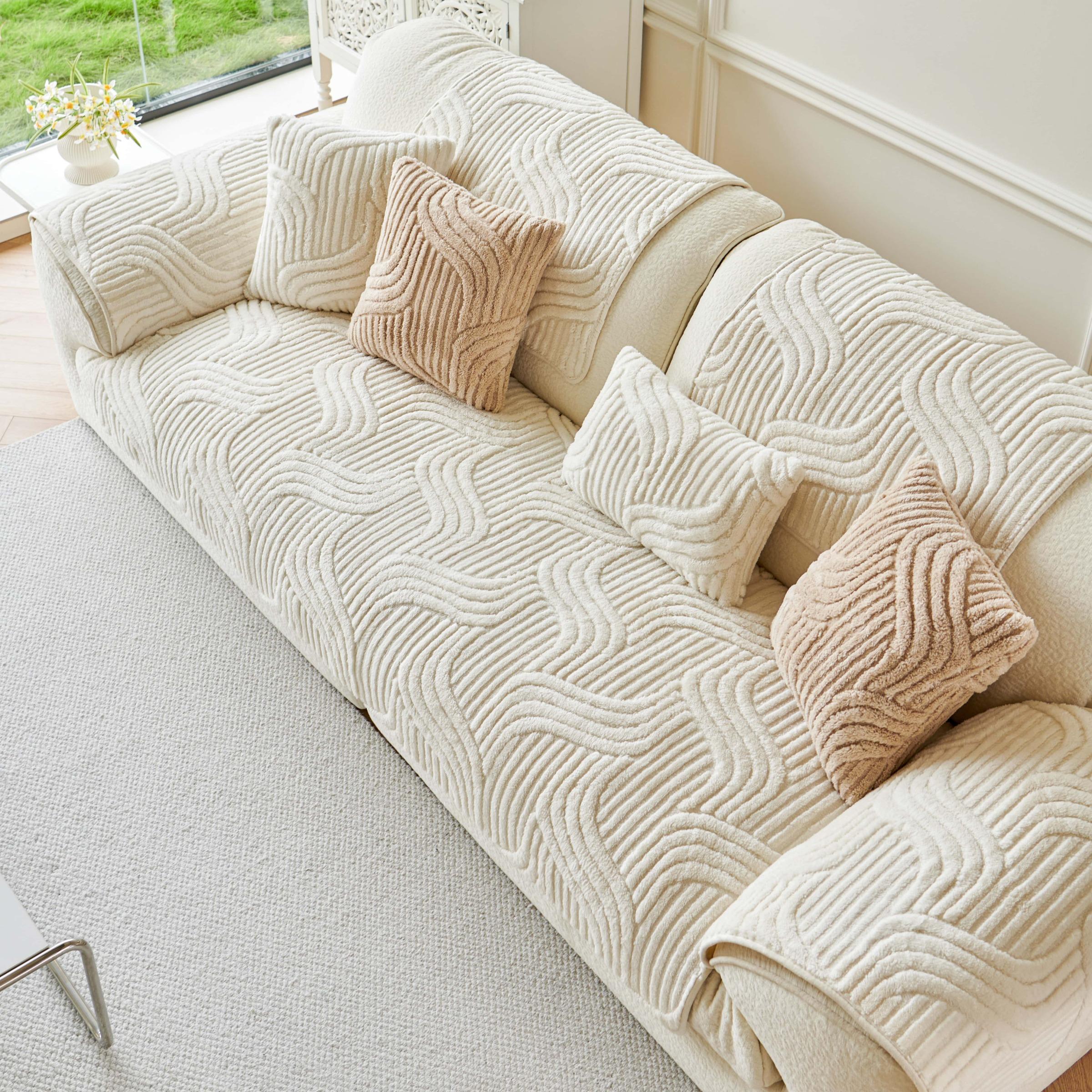 Solid Color Quilted Sofa Cover, Washable Couch Covers, Washable Sofa Slipcover, 1 Count Thickened Non-Slip Sofa Cushion Cover, Soft Dustproof Sofa Protector for Living Room or Office#GLOBAL PICKS