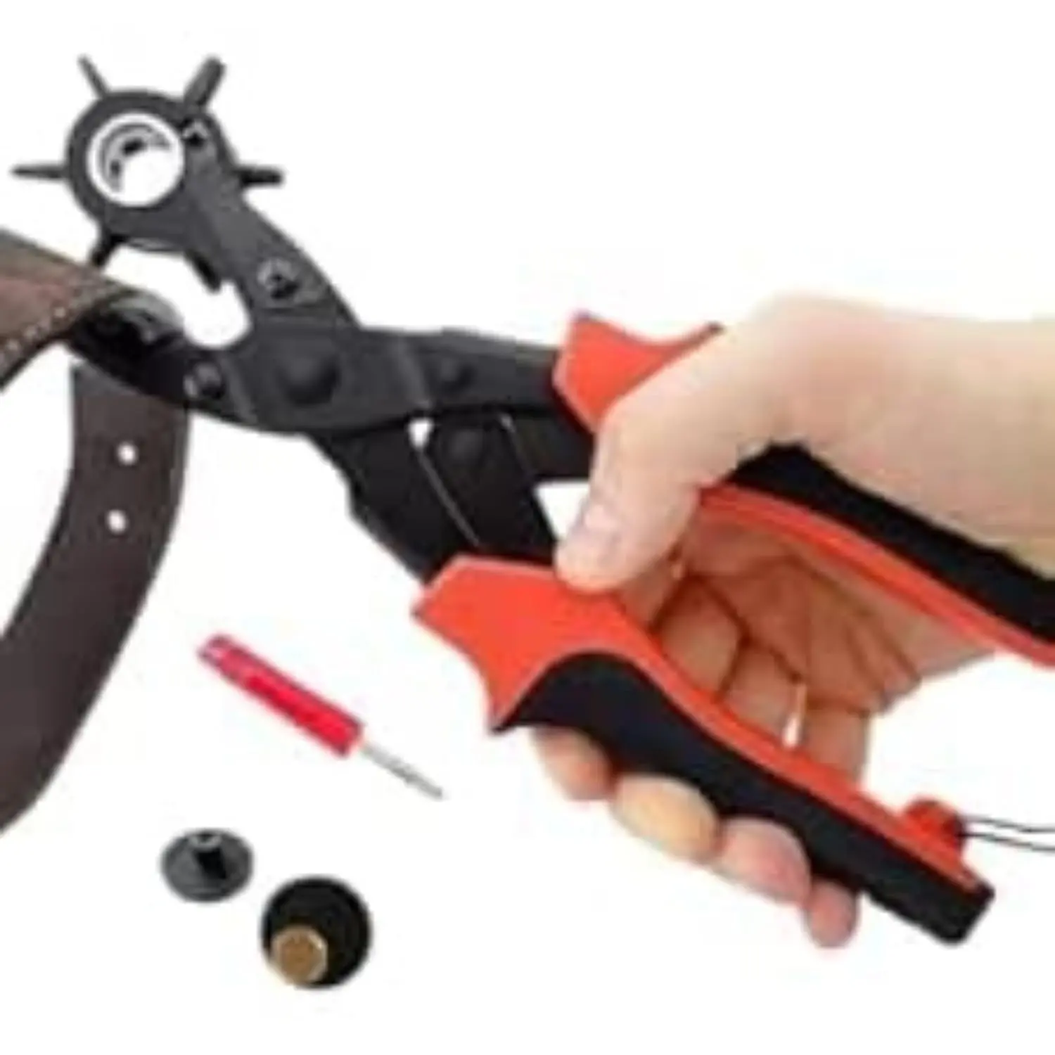Leather Hole Puncher –Heavy Duty Hole Puncher Tool for Leather Belt Punch Hole Punchet for  Collars, Belts, Saddles, Shoes, Fabric, DIY  & Craft Projects