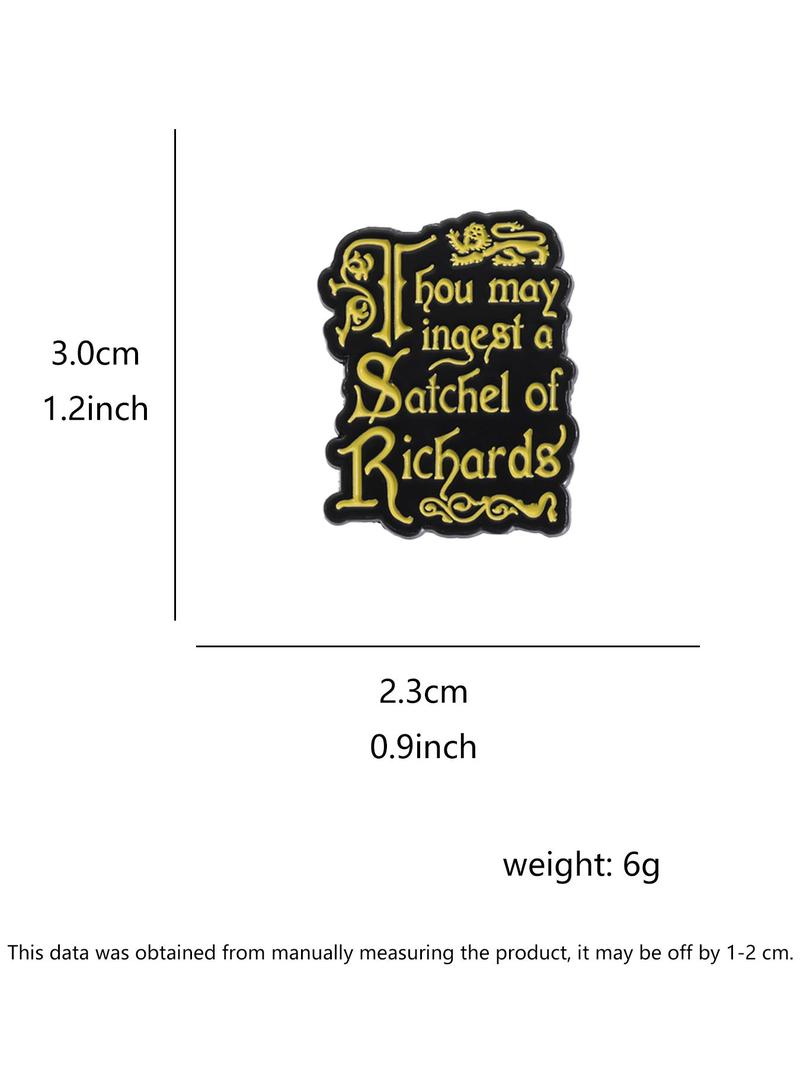 Letters Pattern Brooch, Fashion Brooch for Party, Daily Clothing Decor, Trendy All-match & Exquisite Brooch for Birthday Gift, Personalized