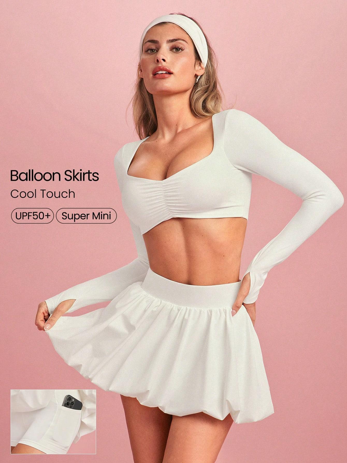 GLOWMODE Major Moves Sweat Wicking Quick Dry Cool Feel Built In Shorts Pocket Micro Bubble Mini Skirt Golf Tennis Pickleball
