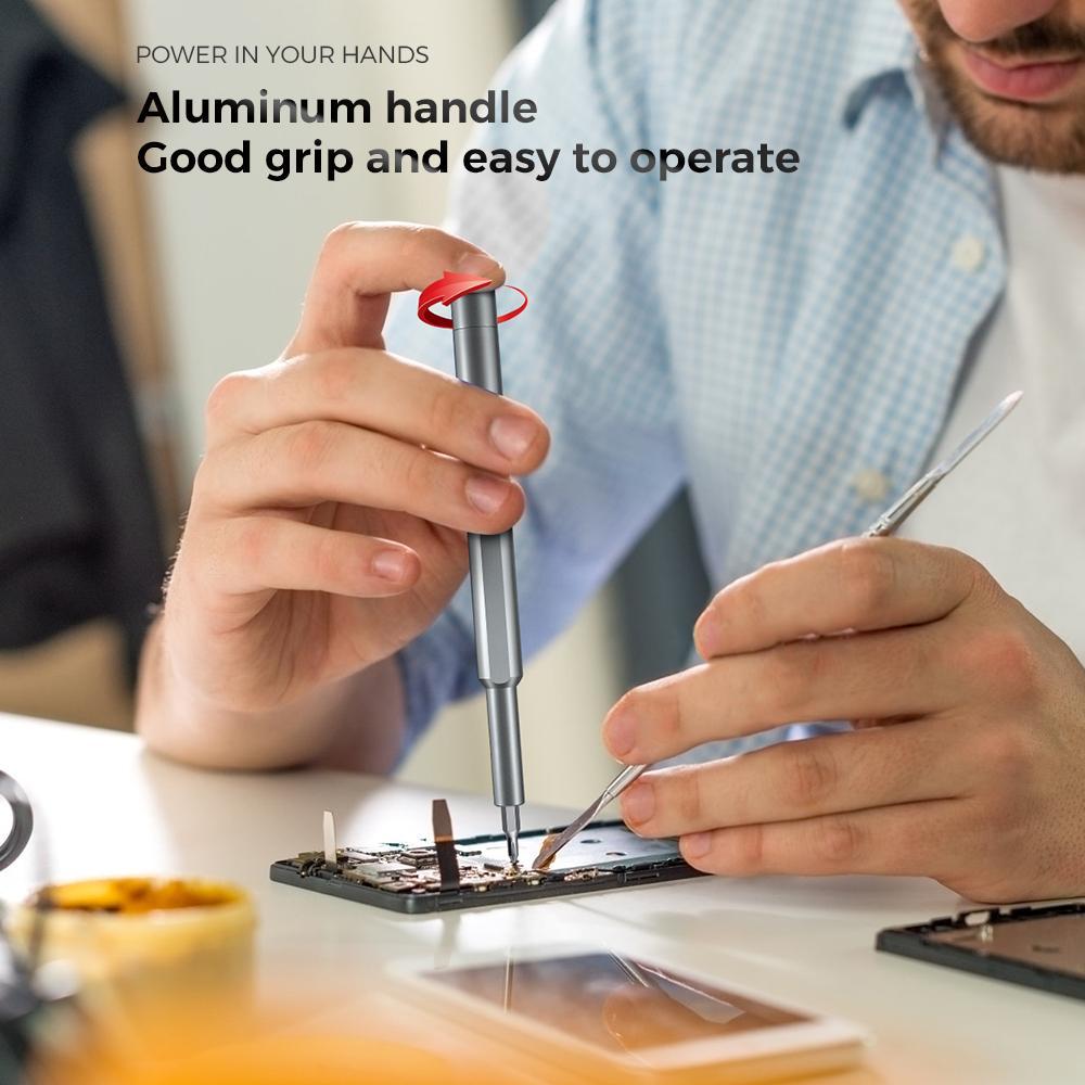 46-in-1 Precision Screwdriver Set, Portable Pen Manual Hand Tool Kit, Wireless Cordless Magnetic Mini Small Bit for Xiaomi Mobile Cell Phone Watch Repair