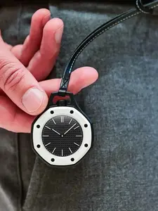 Neutral quartz watch, stylish lanyard design, cartoon style, lightweight, casual for all seasons, with gift box included