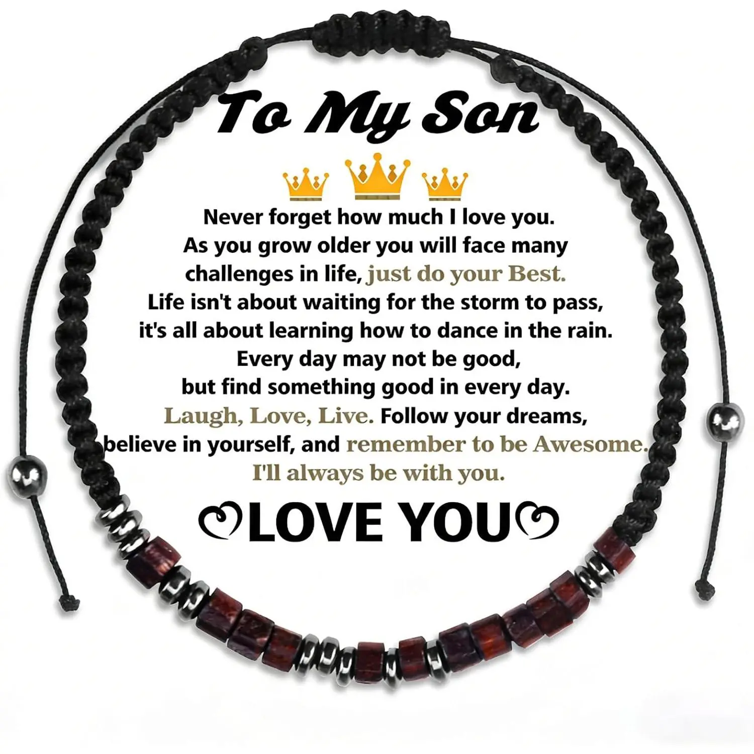 Easter Gifts for Son from Mom Father Morse Code Bracelets Graduation Gifts for Son  to School  for Teen Boys  of School Decorations  for Boys Nephew Birthday