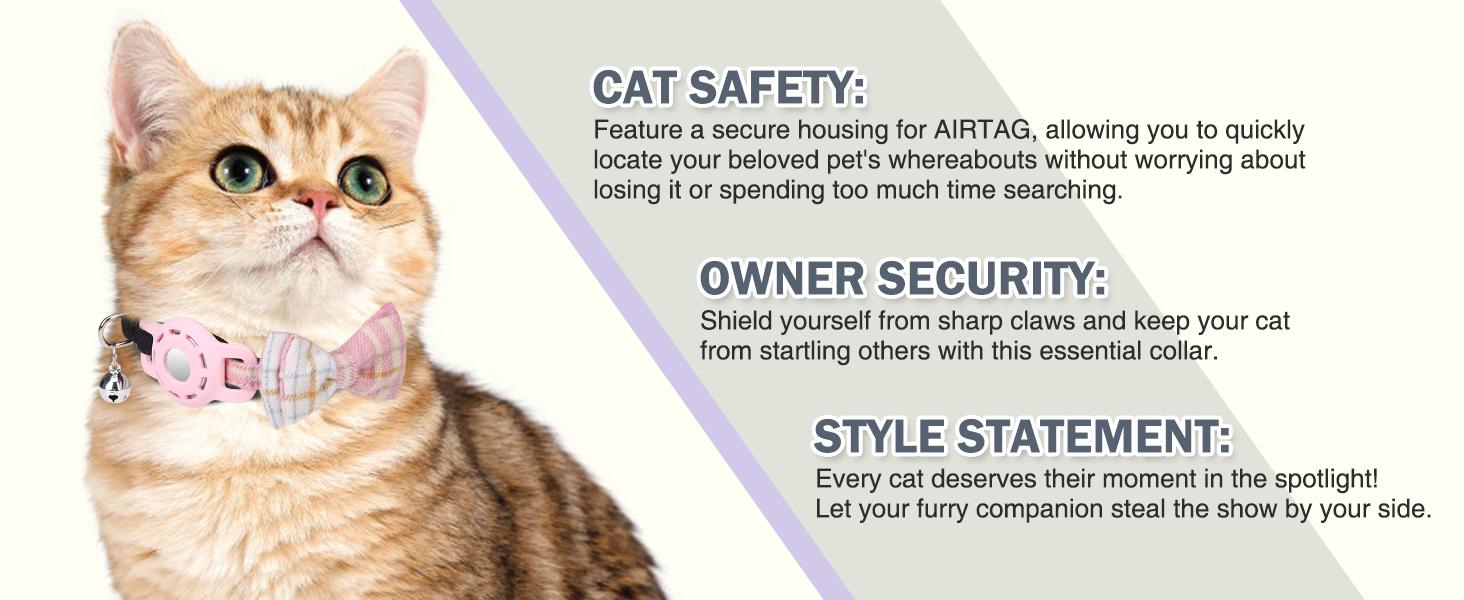 Airtag Cat Collar with Bells and Bowtie -Safety Elastic Band Kitten Collar for Apple Air Tag Holder- Cute GPS Cat Tracker Collars for Girl Boy Cats and Puppies, Adjustable 8"-12" Pink Airtag Cat Collar with Bells and Bowtie -Safety Elastic Band Kitten Collar for Apple Air Tag Holder- Cute GPS Cat Tracker Collars for Girl Boy Cats and Puppies, Adjustable 8"-12" Pink