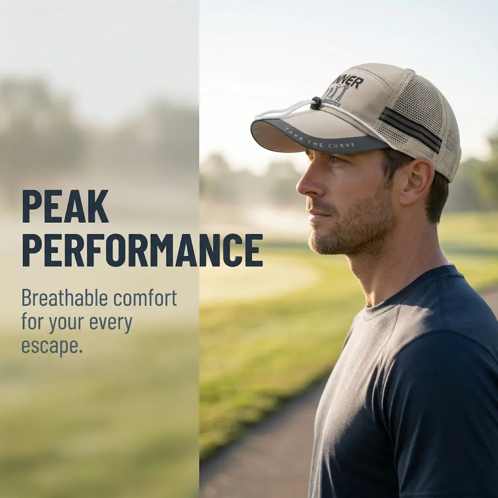 Spring and Summer Fishing Caps, Baseball Caps, Men's and Women's Printed Long-brimmed Sun-protective Hats for Outdoor Leisure, Breathable Mesh Hats, with Strings To Prevent The Hat From Falling Off Due To Wind, Suitable for Outdoor Sports, Leisure and Ent