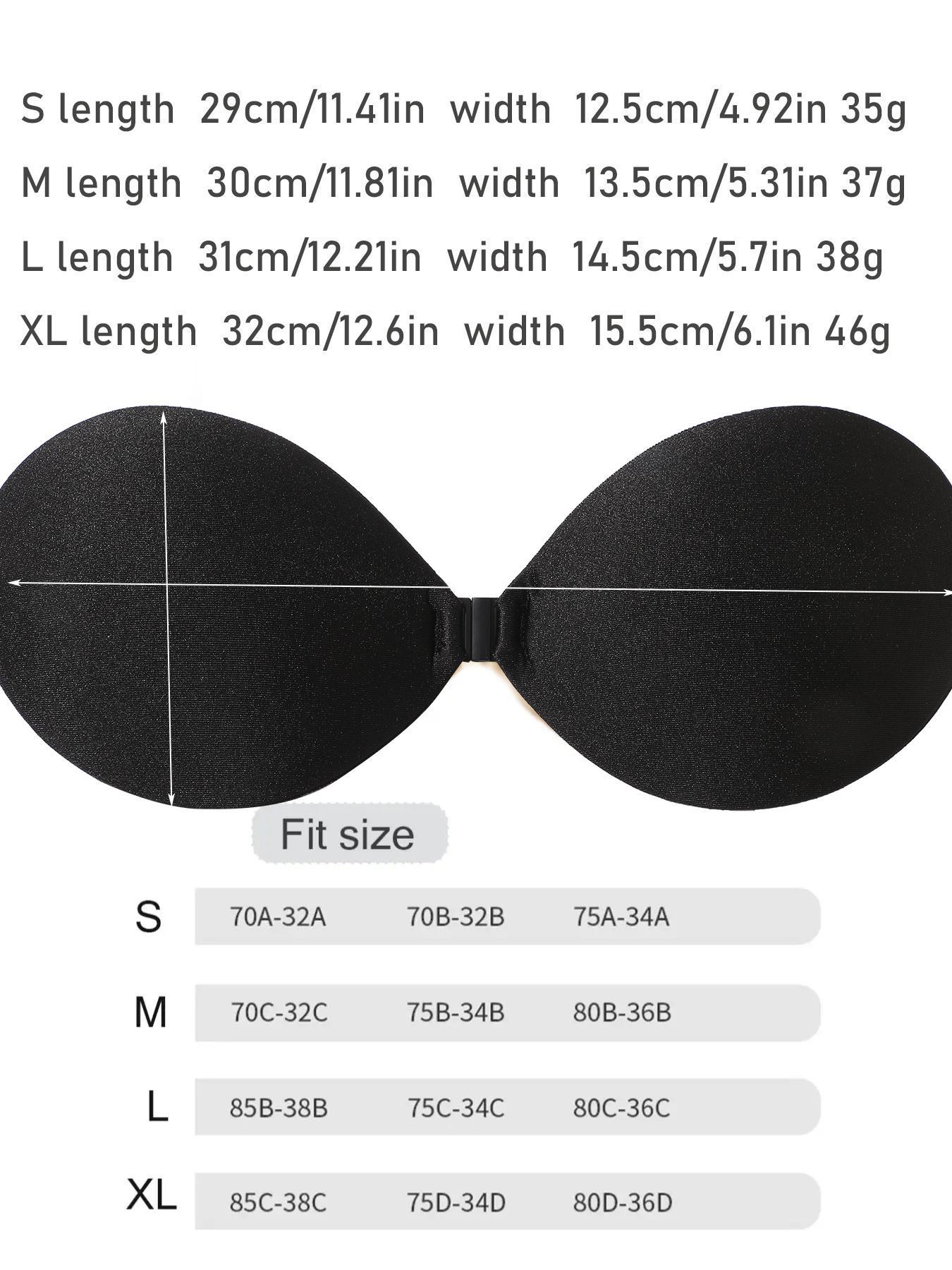 Women's Solid Buckle Front Stretchable Silicone Bra, Casual Basic Invisible Strapless Bra, Women's Lingerie Accessories for Daily Wear, Underwear, Everyday Fit