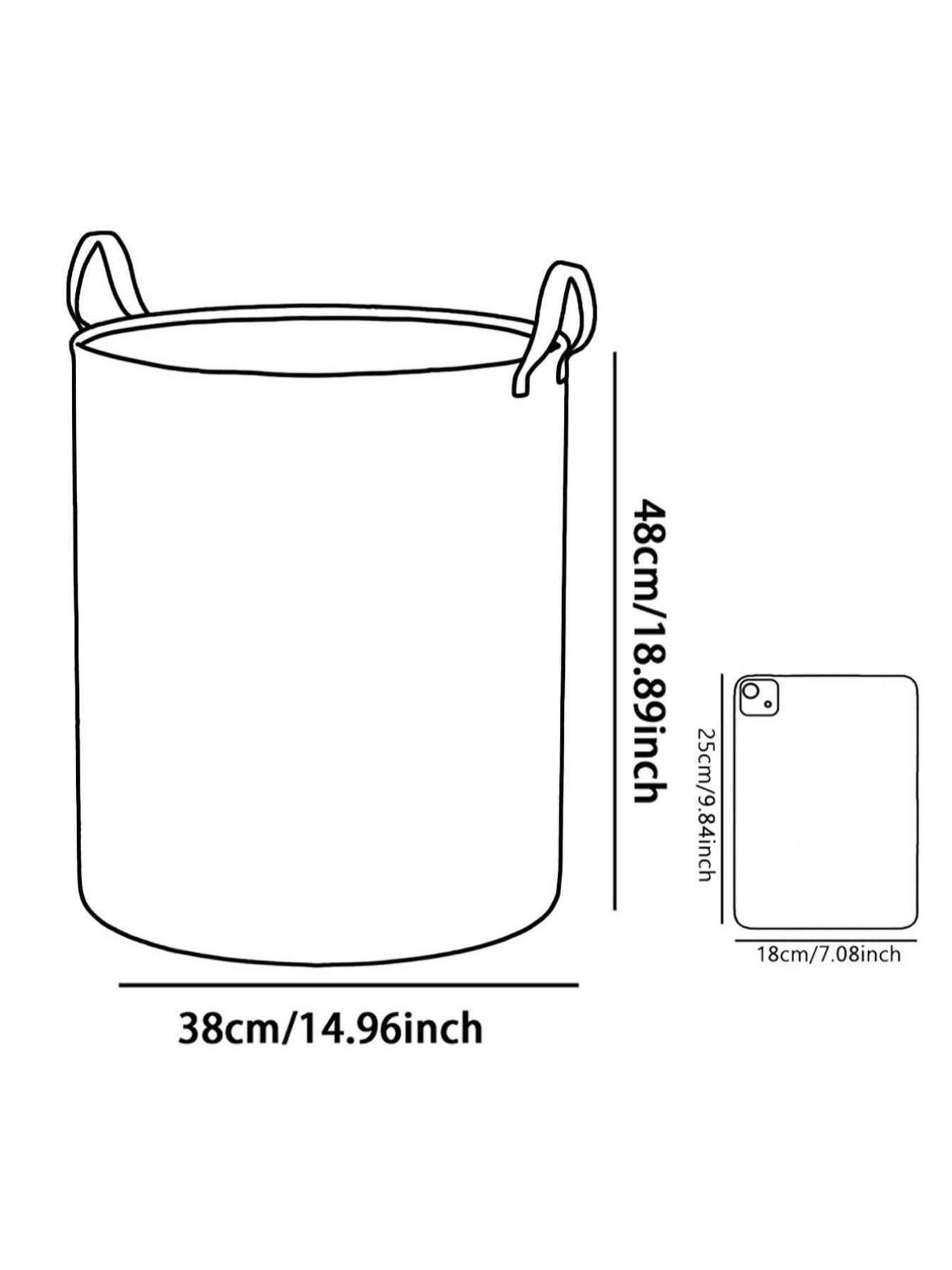 1 laundry basket, laundry basket with handle and printed bow pattern, household foldable laundry basket made of wear-resistant material, large capacity laundry basket, toy storage box