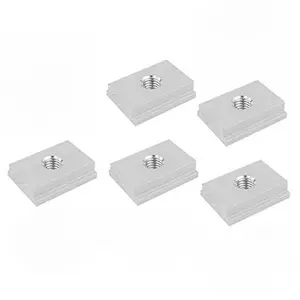 5Pcs M8 Aluminum T-Track Sliding Nuts, T-Slot Slider Blocks，Aluminum alloy M8 T-slot sliding nuts, perfectly fit standard T-track grooves. Commonly used for woodworking jig fasteners, T-slot system accessories and T-track fixing components.