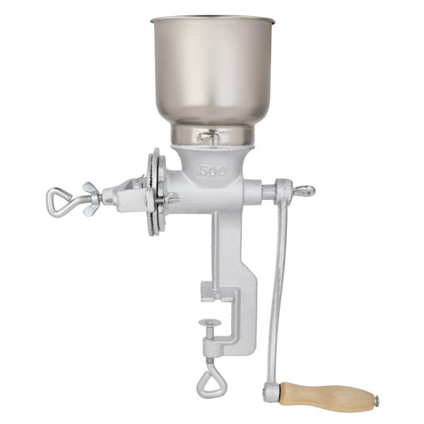 500 #   Home Use Hand Cranking Operation Grain Grinder Silver