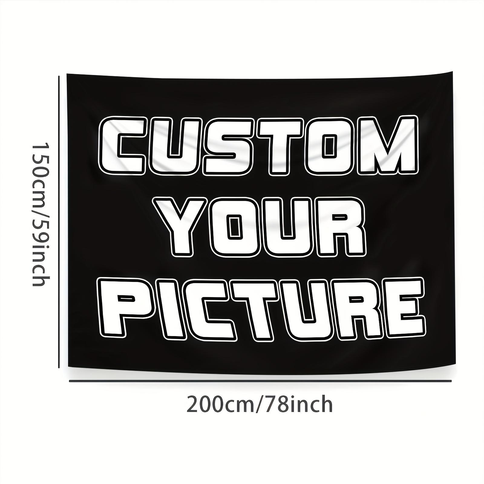 1pc Custom Tapestry Upload Images Personalized Backdrop - Large 23.6x35.4 Inch Wall Hanging for Bedroom, Living Room, Dorm Decor - Multiple Sizes, Durable Fabric, No Electricity Needed, Perfect Gift, Dorm Room Accessory |   Modern Tapestry |   Indoor Text