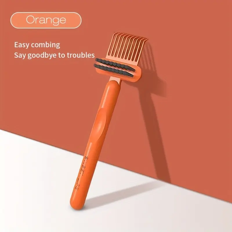 Two-In-One Comb Cleaning Brush for Padded Combs, Hair Cleaning Claw, Comb Gaps Cleaner, Reusable Curling Comb Cleaner, Compact and Portable, Effective Cleaning