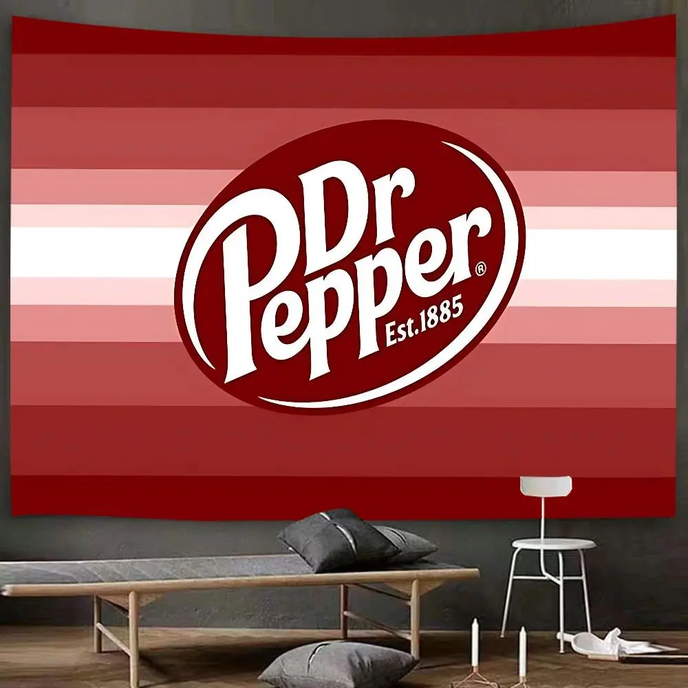 Dr Pepper Cartoon Theme Flag Tapestry, Funny Soda Meme Party Banner Background, College Dorm Room Wall Decor, Birthday Photography Backdrop Prop