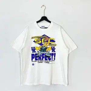 Vintage 90s University Kentucky Wildcats T-Shirt NCAA Football Athletics White XLarge