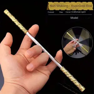 Metallic Mini Decoration Wand (magic Needle), Monkey King Prop Model, Metal Texture Calm Sea Anchor, Christmas/halloween/easter Gift Decor, Home Decor Ornament