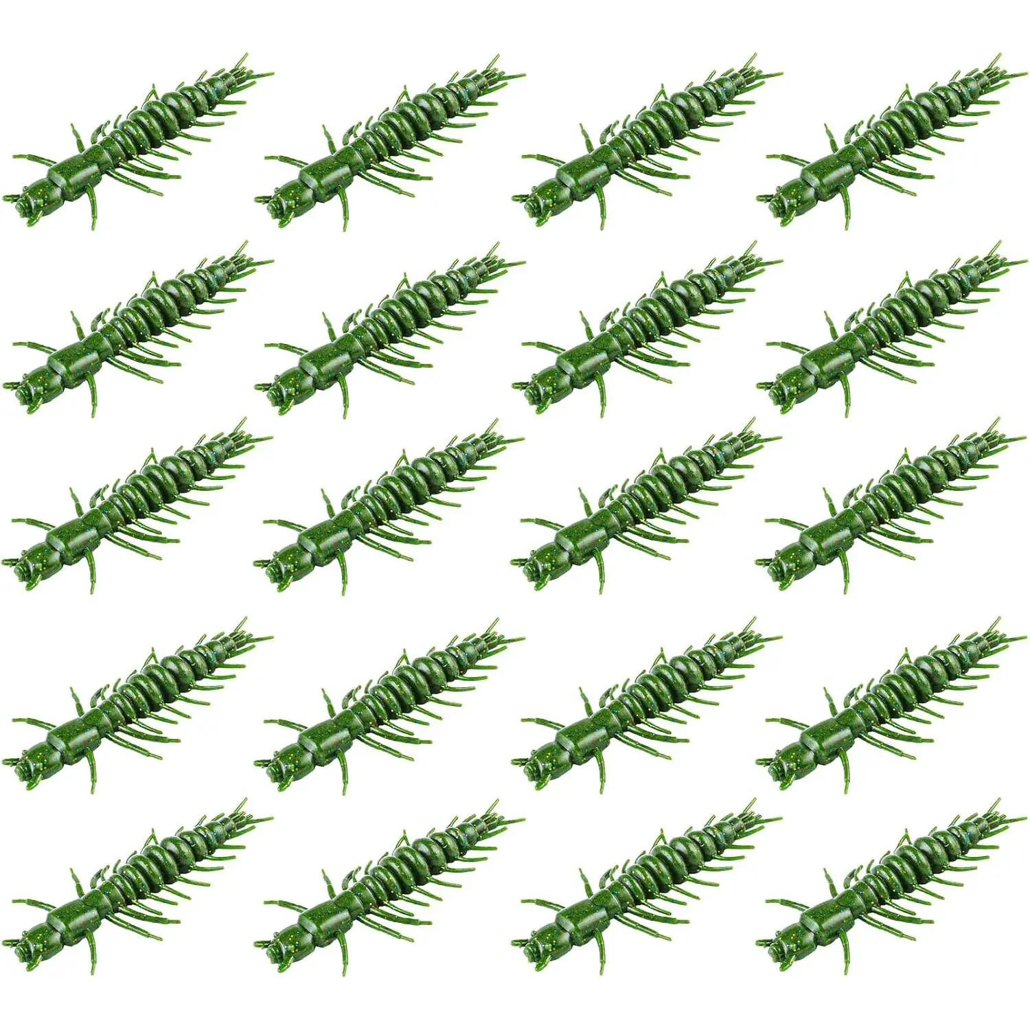 75 count Hellgrammite Fishing Lures 2"&3", Super Realistic Soft Plastic Worms for Ned Jig Drop Shot , Lifelike Bass Baits