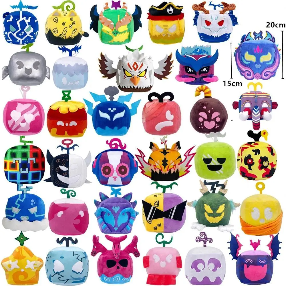 2026 new hot item Blox Fruits 15cm Plush Mammoth Fruit Spin Sound Quake Shadow Dragon Rumble Stuffed Blox Fruit Figure Doll Collection Game Gift