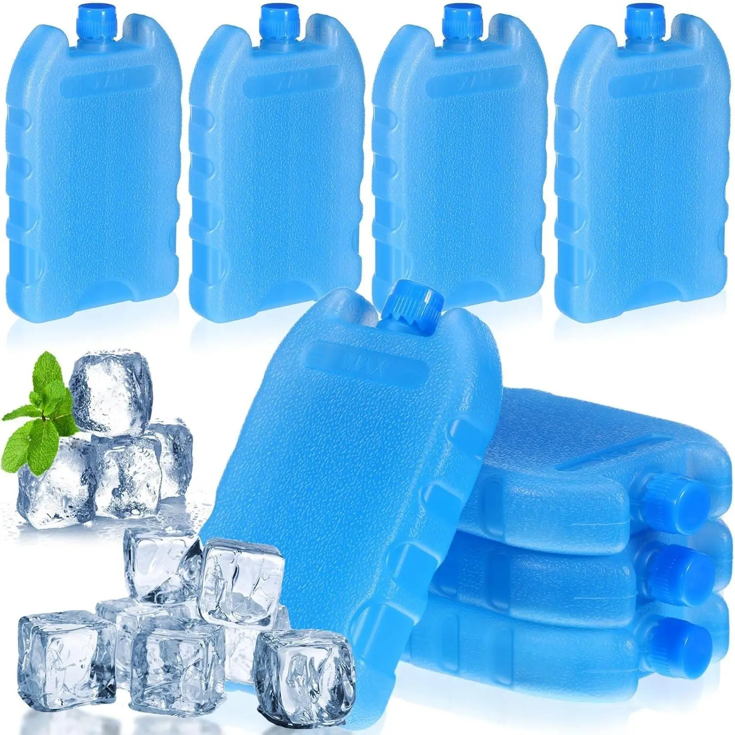 Ice Packs for Coolers: Air Conditioning Fan Portable Ice Crystal Box for Lunch Box Reusable Freezer Blocks for Swamp Cooler Bag Camping Picnic Evaporative AC Fan Cooling Accessories