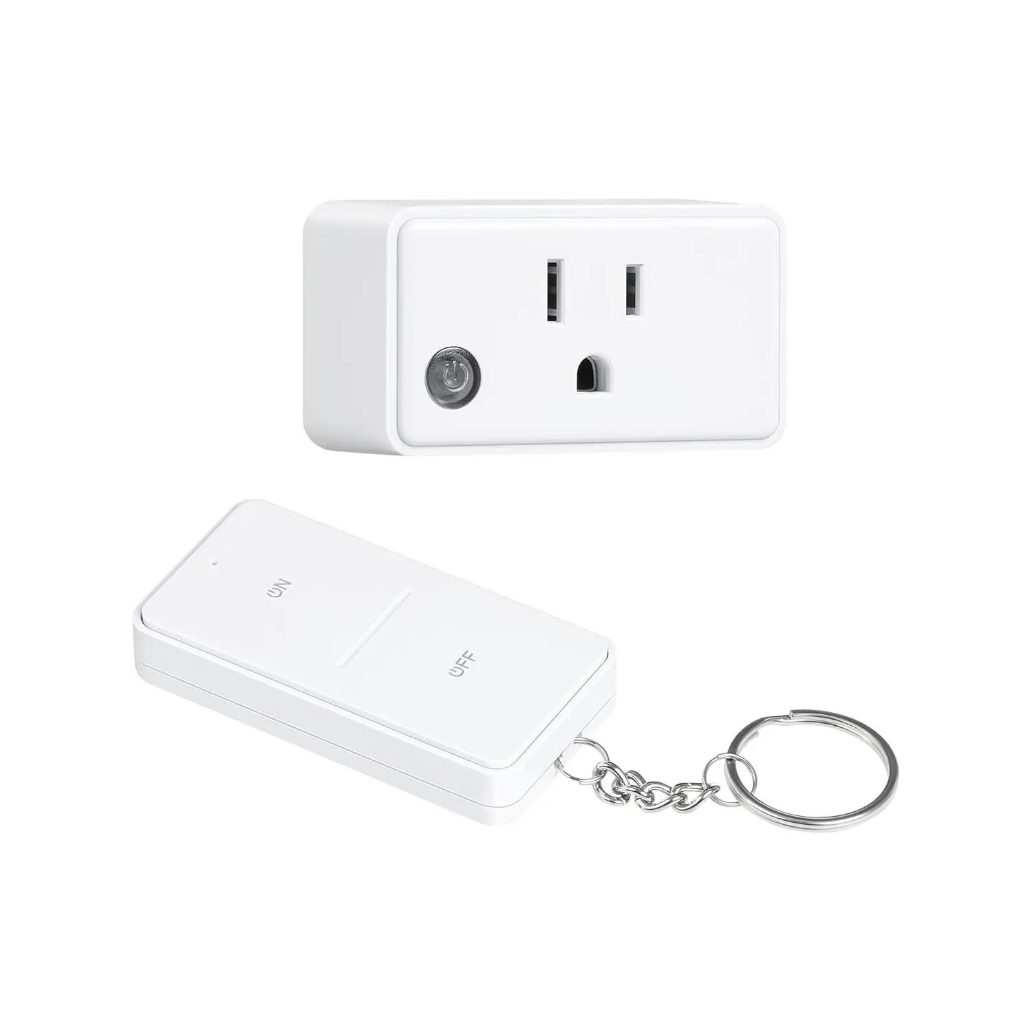 Remote Control Outlet, 200FT Long Range Wireless Light Switch, Mini Electrical Outlet Plug, 15A/1875W High-Power for Lamps, Lights, Household Appliances, FCC & ETL Listed