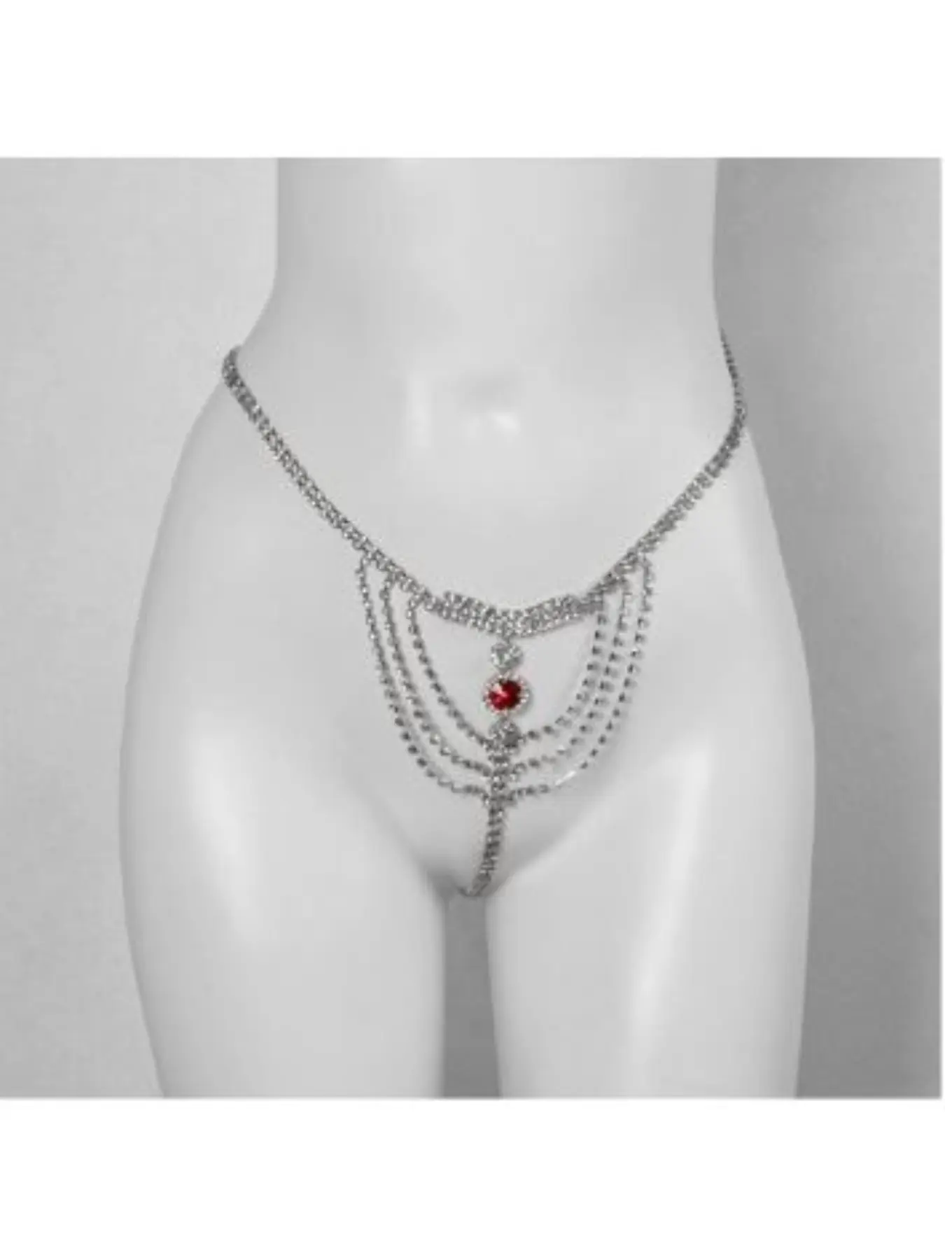 Trendy Sexy Bikini Underwear with Rhinestones, Women's Unique Vacation Accessory Gift Chains, Party Music Festival Stage Wear, Holiday Gift Choice