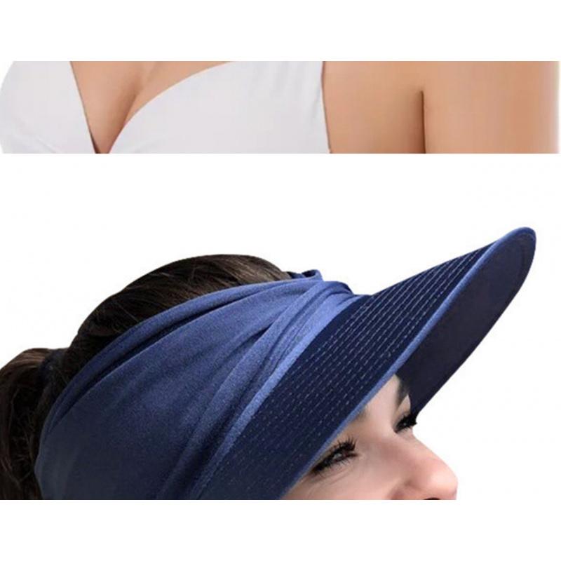 Women's Wide-Brim Sun Hat, Casual Outdoor Beach Sun Hat, Essential for Travel and Beach Parties, Spring and Summer Women's Beach Sun Hat, with Ponytail Hole Design