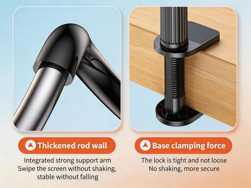 Universal 360 °   Rotating Tablet & Phone Stand with Adjustable Flexible Spiral Base, Bendable Holder for Desk & Bedside