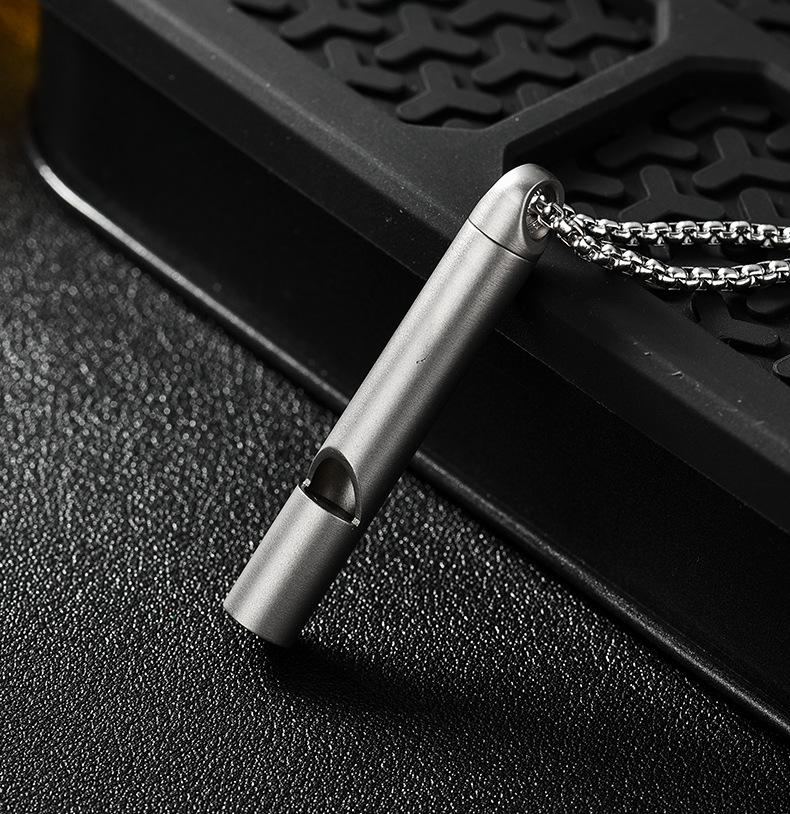 Titanium Whistle High Decibel Emergency Survival Whistle for Outdoor Camping Hiking Hunting Emergency Rescue Gear Lightweight Portable Survival Tool