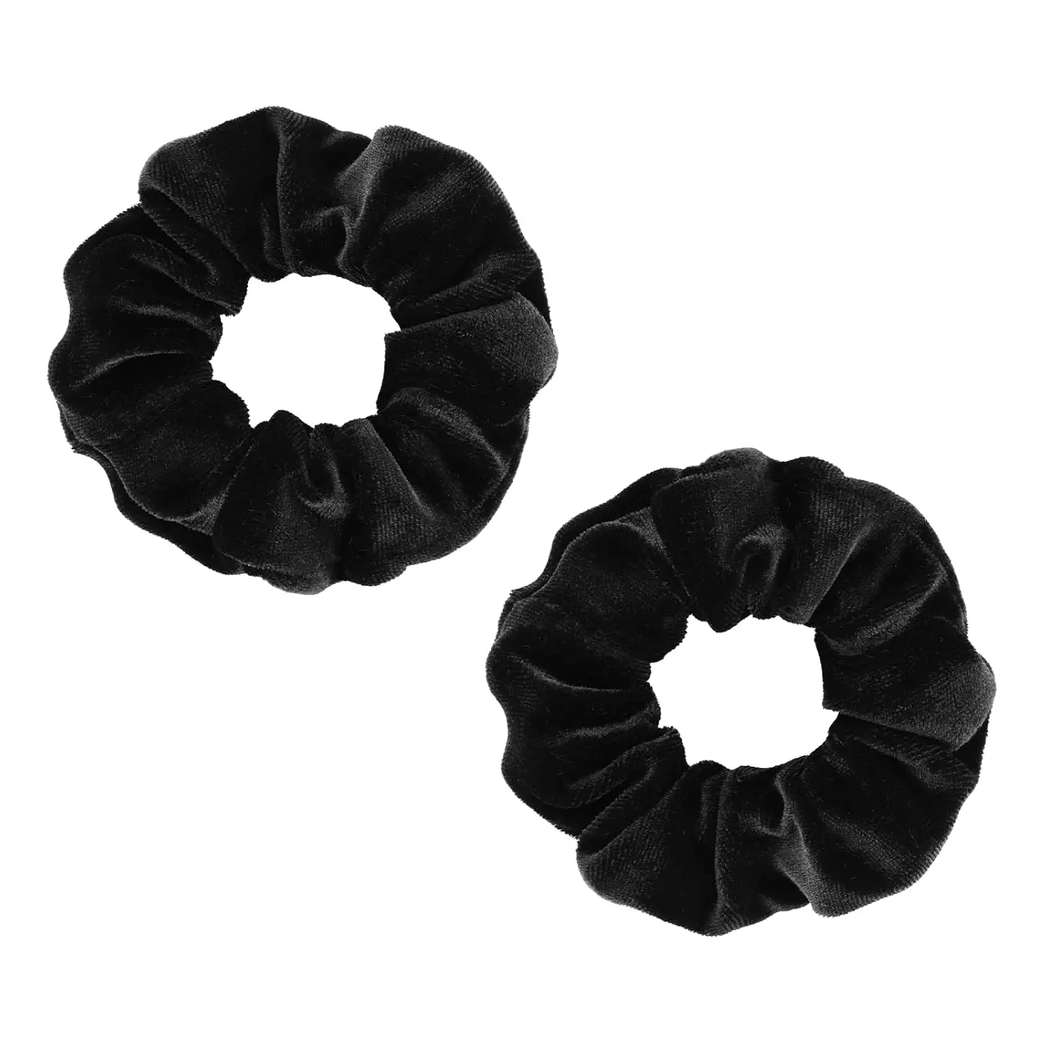 2 Pcs Velvet Black Scrunchies Hair Ties Scrunchies for Women Girls Hair Accessories Elastic Hair Ponytail Holder