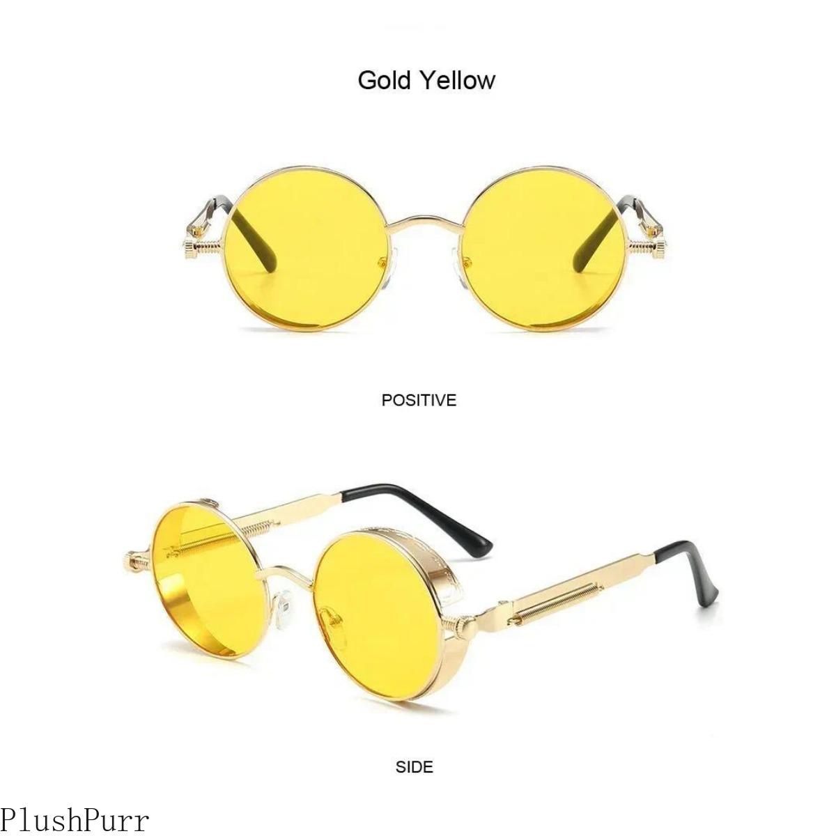 Metal Steampunk Sunglasses Men Women Fashion Round Glasses Brand Drsigner Vintage Sun Glasses High Quality Oculos De Sol UV400