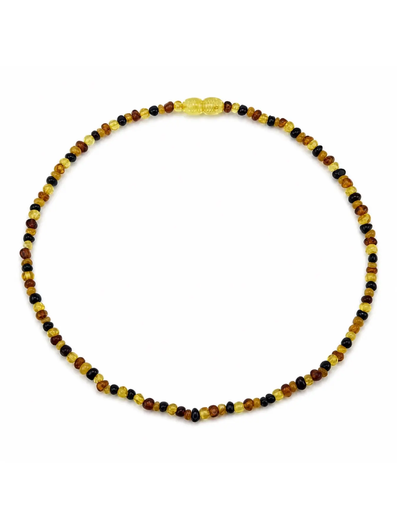Natural Baltic Amber Necklace, 42cm 4mm Lightweight, Handmade Unique Irregular Beads, Daily Wear Jewelry for Women