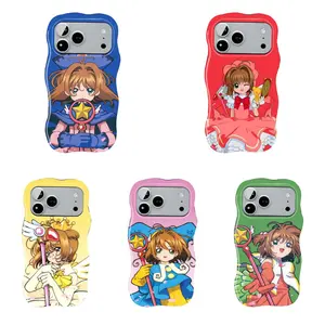 Cardcaptor Sakura anime phone case, cute pink magical girl gift, beautiful phone case, compatible with iPhone 11–17 Pro Max/Plus series and Samsung Galaxy S23–S25 series.