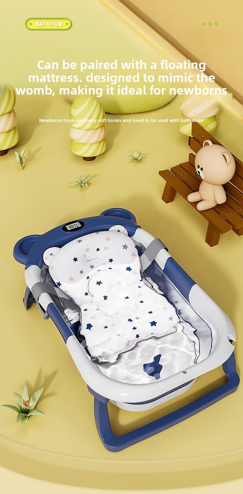 Must-Have Baby Essential!Collapsible Bath Tub for Sit & Lay Bathing