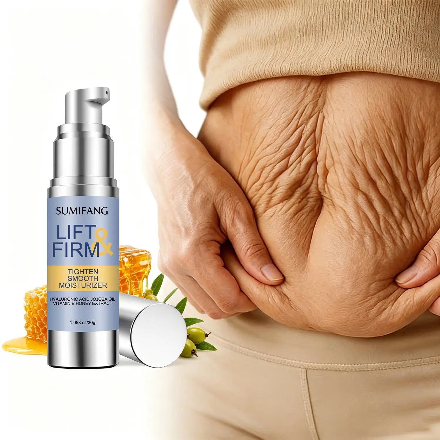 Abdominal Firming Cream 1.058 Oz/30g, Skin Care Moisturizer for Abdomen, Body Lotion for Smooth & Tightened Skin, Daily Use Beauty Product, Firming Belly Cream