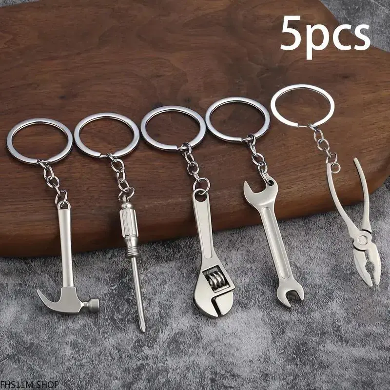 5pcs Heavy Duty Metal Multitool Keychain - Mini Compact Portable Hand Tools, Unisex Premium Hardware Accessory, Outdoor Survival Gear, Multifunctional Equipment for Camping, Daily Commute EDC Items, Mini Tools