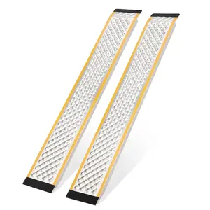 5FT Aluminum Shed Ramps 2PCS, Lightweight Loading Ramps with Anti-Slip Rubber Pads, 800 Lb Capacity for Motorcycle, Tractor, ATV/UTV, Trucks, Lawn Mower, 60" L x 9" W, Silver