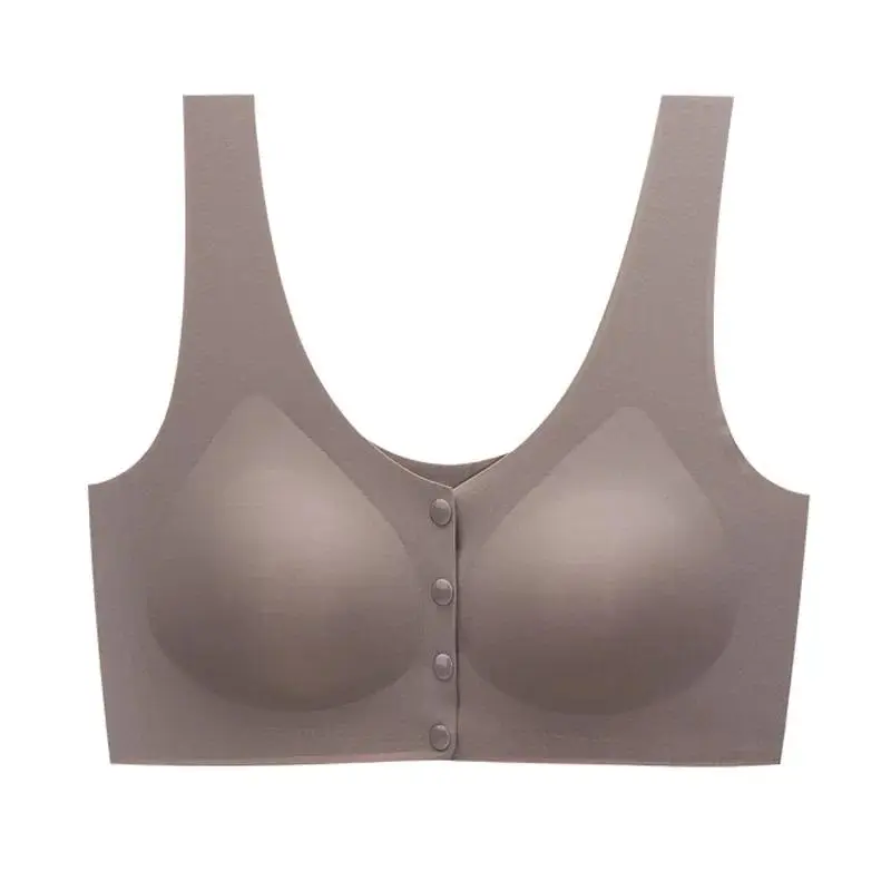 Women's Soft and Comfortable Ultra-thin Breathable Front Opening Bra with No Trace Breathable Gathering Anti Sagging Underwear