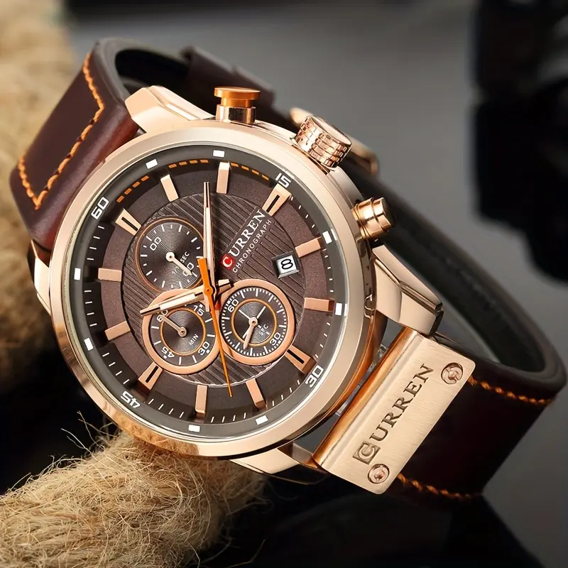 Men's Men Watches Chronograph Sport Wrist Date Quartz Wristwatch
