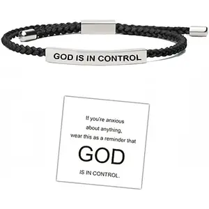 God in Control Keep Going Be Kind  Bracelet Stainless Steel Adjustable Woven Men Women Bracelet