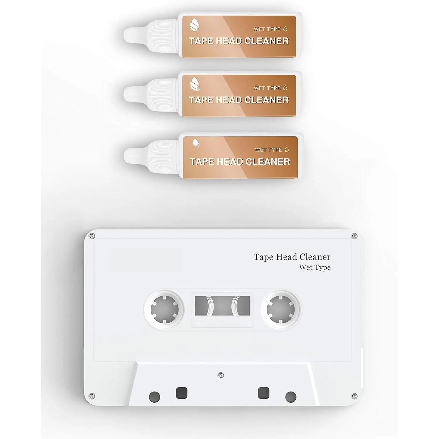 Audio Tape/Cassette  Cleaner with 3 Cleaner Solutions