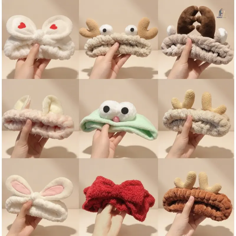 Women Facial Washing Headband, Cute Bunny Ear Bow Makeup Hair Wrap, Soft Skincare Hair Holding Accessory, Multi-use Elastic Cosmetic Hair Band, Soft Non-slip Comfortable, Ideal for Skincare Shower Makeup Spa Household Daily Use