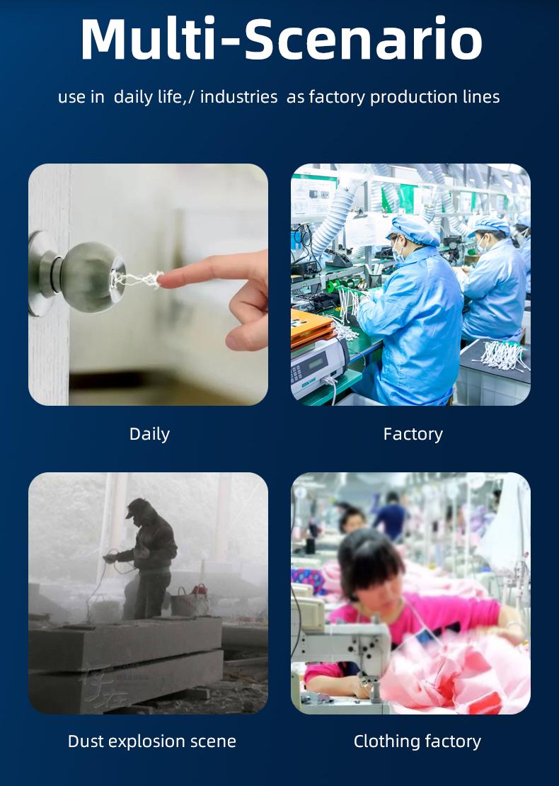 Hot Sales M12-SE Anti-static Silicone Bracelet Men Women Fashion Waterproof Adjustable Winter Human Body Static Eliminator