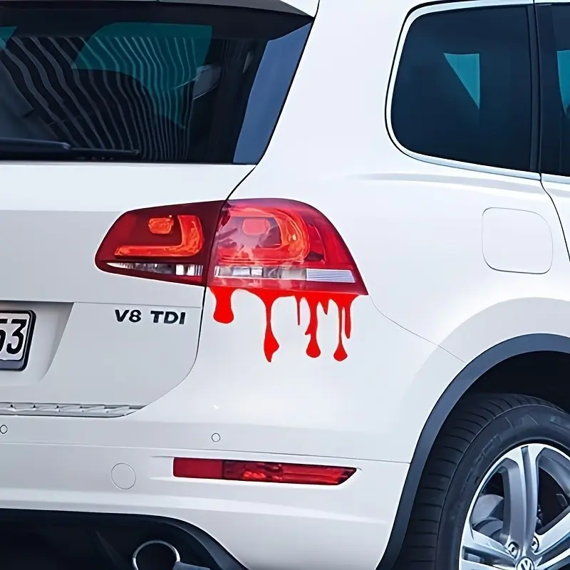 2pcs Graffiti Car Stickers, Car Decals, Blood Drop Design, UV-Resistant, Ideal for Car Windows, Windshield Stickers, Computers, Bottles, Trucks, Phones, Motorcycles, Walls, Cups, Sticker for cars