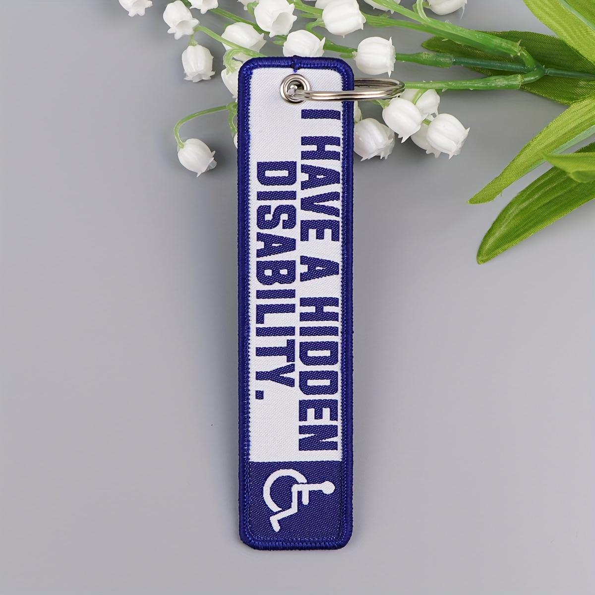 Durable Cartoon-Inspired Keychain for Hidden Disability Awareness, Thought-Provoking Rectangle Keychain with Split Ring, Ideal Educational Accessory for Promoting Awareness, Patience