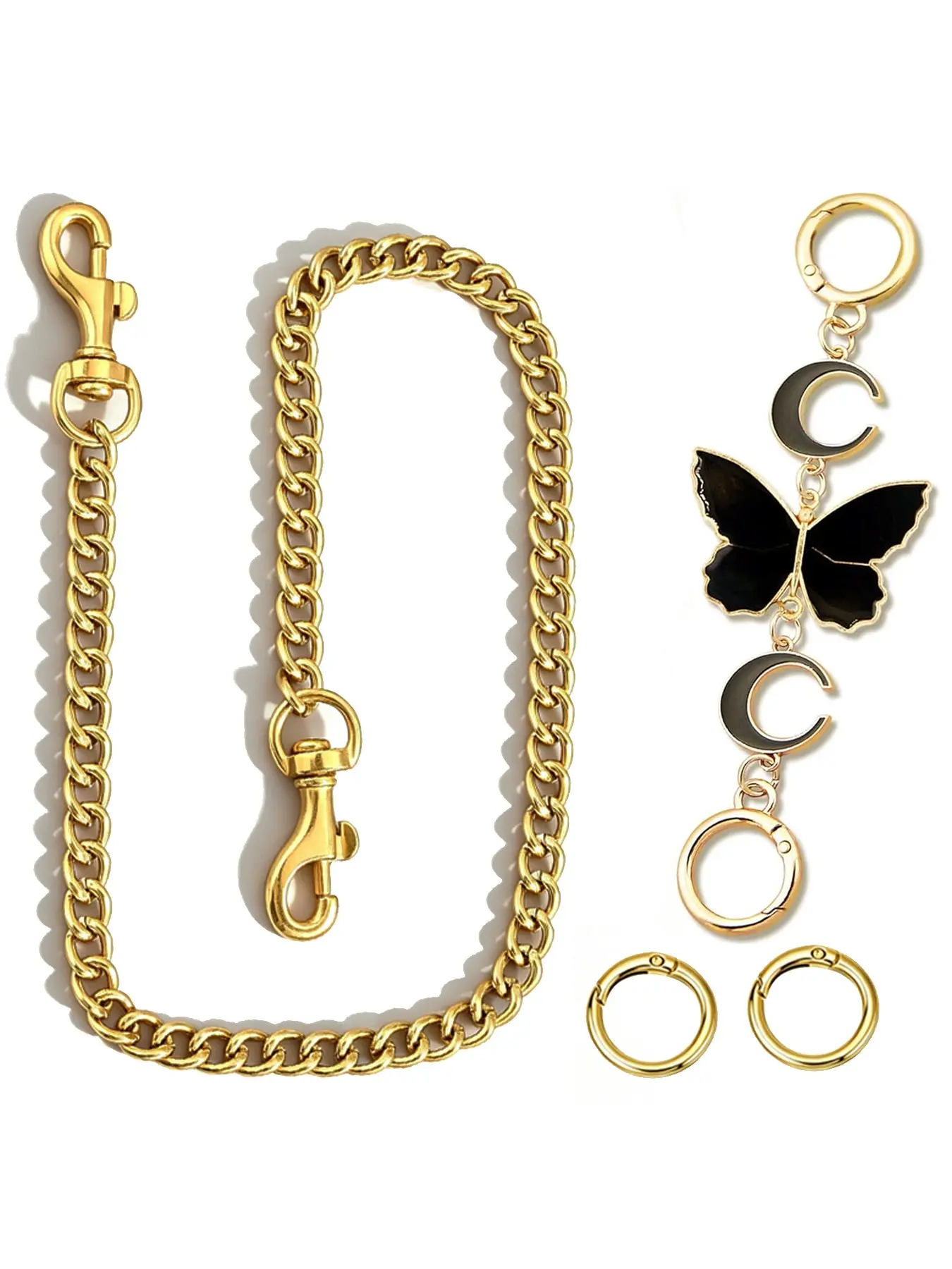 Bag Chain Charm for Handbag, Purse Charms Wallet Chains Bag Extender&Jeans Chain